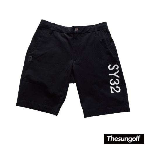 SY32】SYG-23S31BLOCK INLAY PIN TUCK HALF PANTS