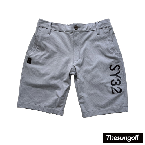 SY32】SYG-23S31BLOCK INLAY PIN TUCK HALF PANTS